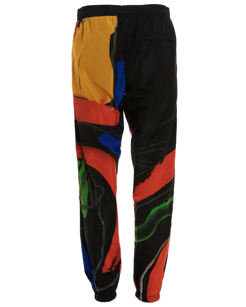 Moschino Men's Black Polyamide Athletic Pants Black