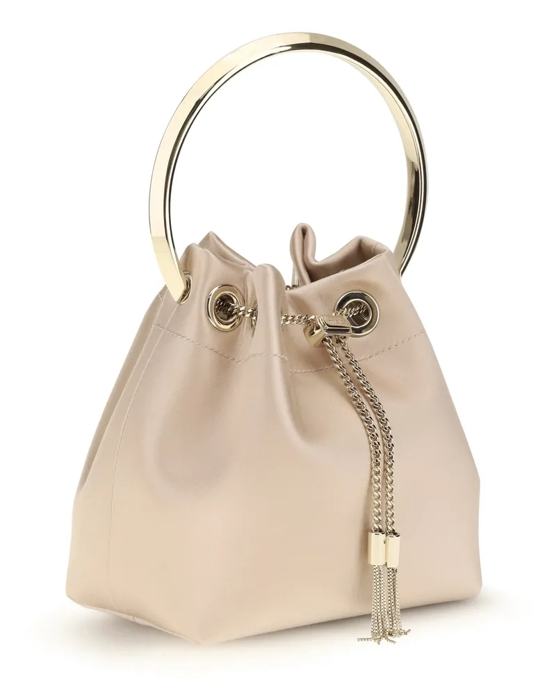 Jimmy Choo Women's Bon Handbag Macaron-Light Gold Silk Handbags Macaron/light Hand Bags Beige