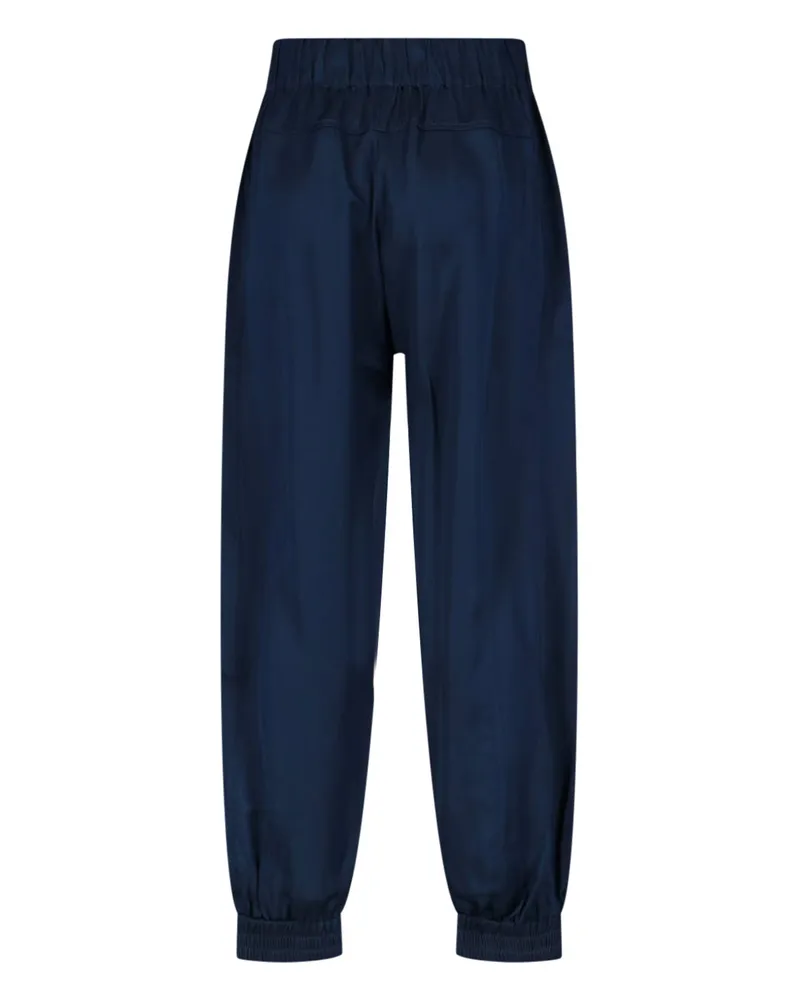 Sa Su Phi Women's Trousers Blue Silk Navy