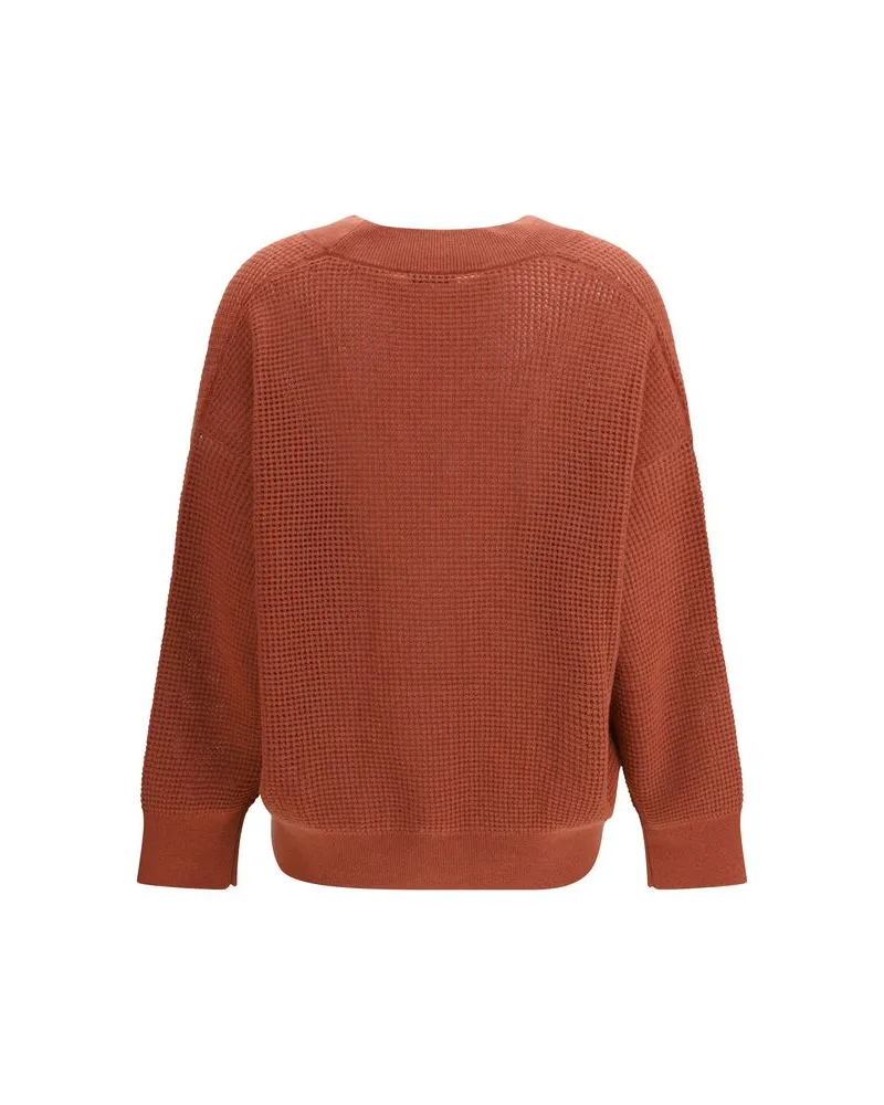 Brunello Cucinelli Women's Orange Cashmere Cardigan Clothing Orange