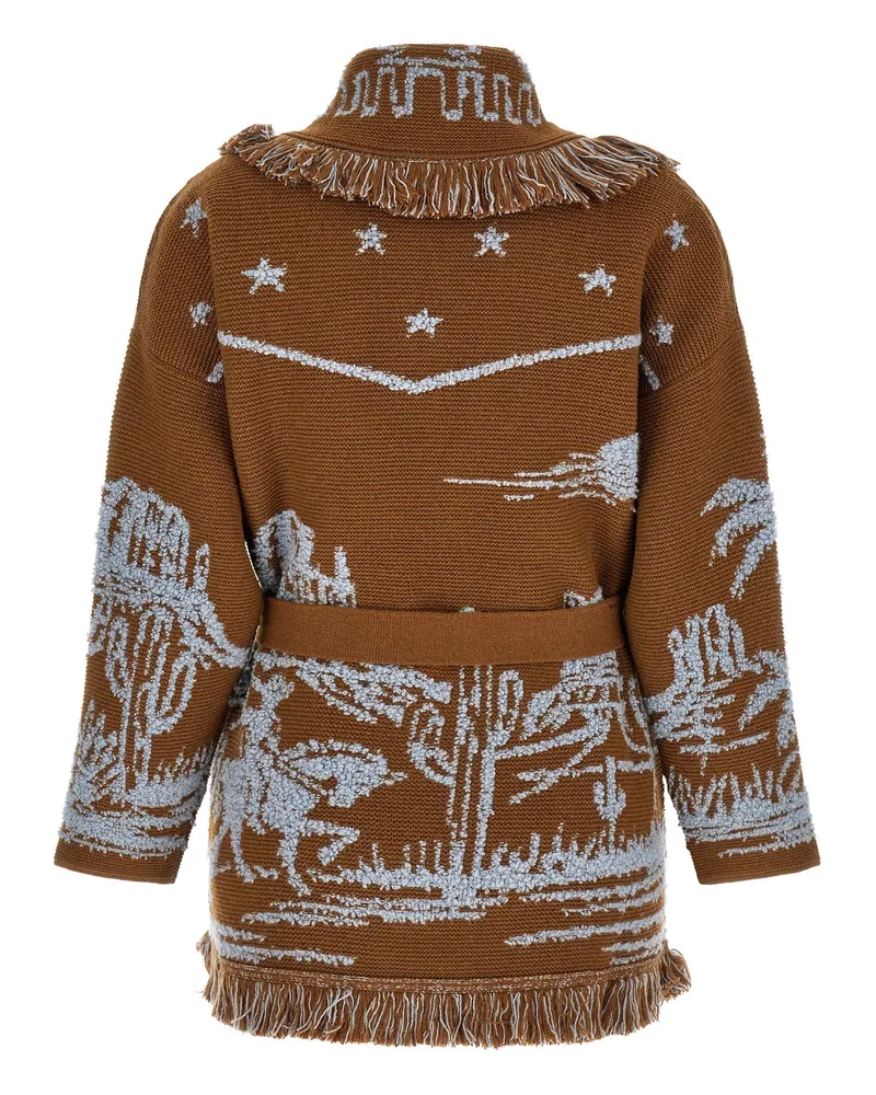 Alanui Canyon Spirit Cardigan — Brown Brown