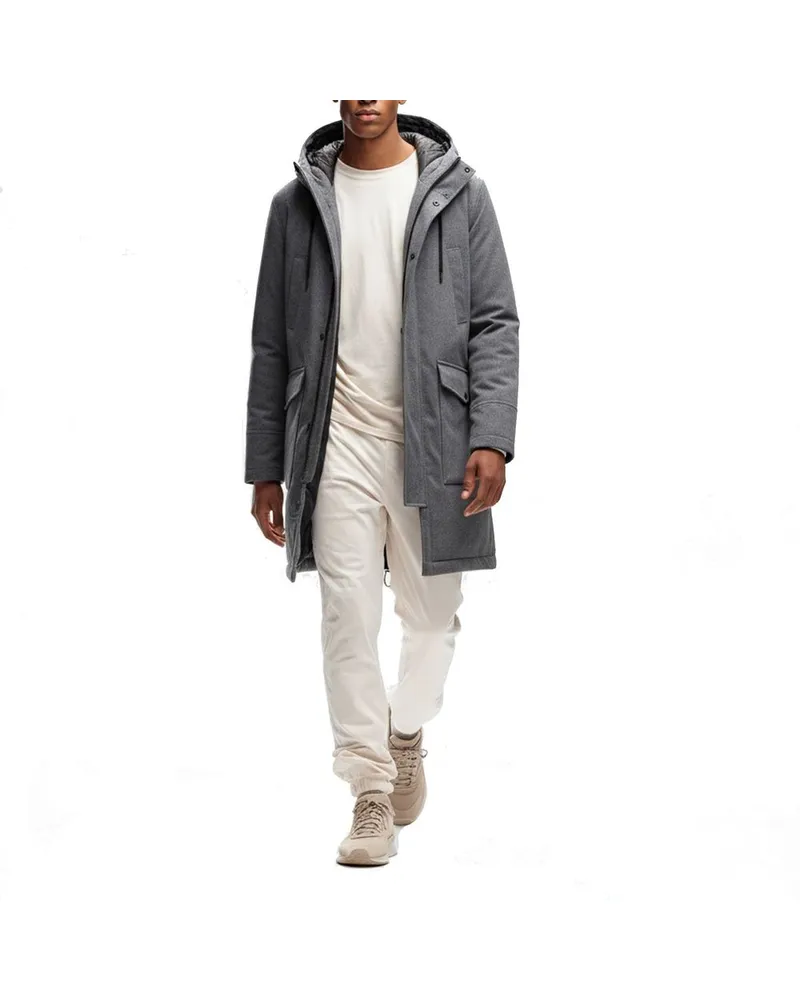 Herno Men's Gray Cashmere Coat Clothing Gray