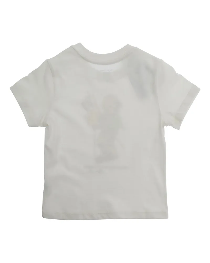 Ralph Lauren Unisex T-Shirt Front Logo Print White Cotton T-Shirts And Polos White