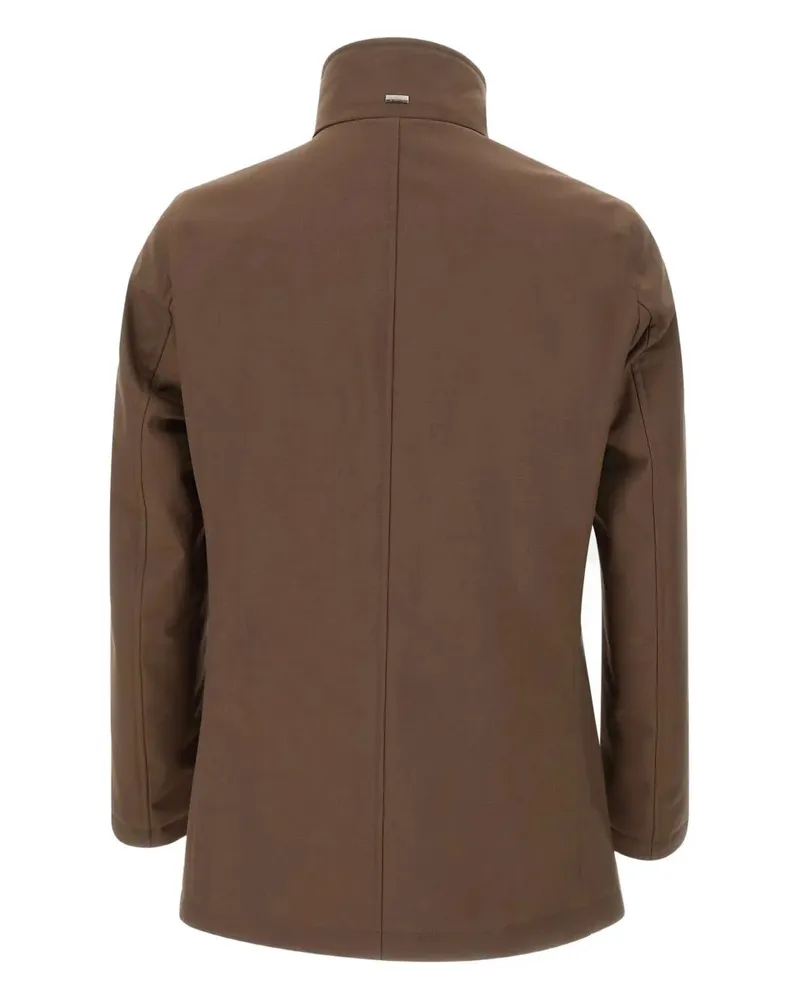 Herno Women's Stand-Collar Parka Aw25 M Brown