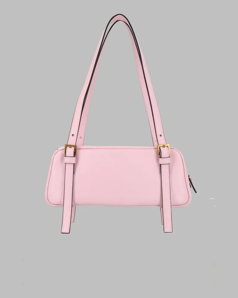 Versace Lambskin Leather Bowling Bag — Pink Pink
