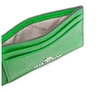 Women's Jet Set Charm Logo Card Holder Green Accessories > Wallets