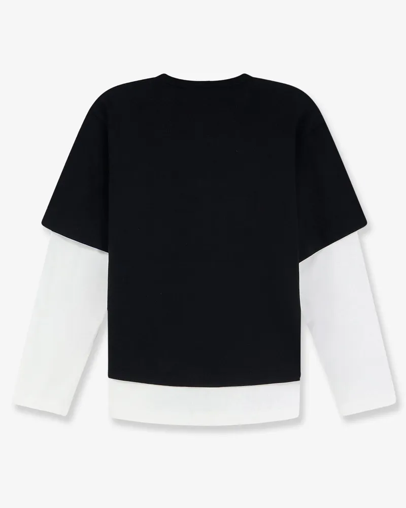 ATTICO Women's Cotton T-Shirt Embroidered Logo Black T-Shirts & Jerseys Black