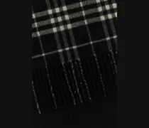 Tartan Cashmere Scarf — Black