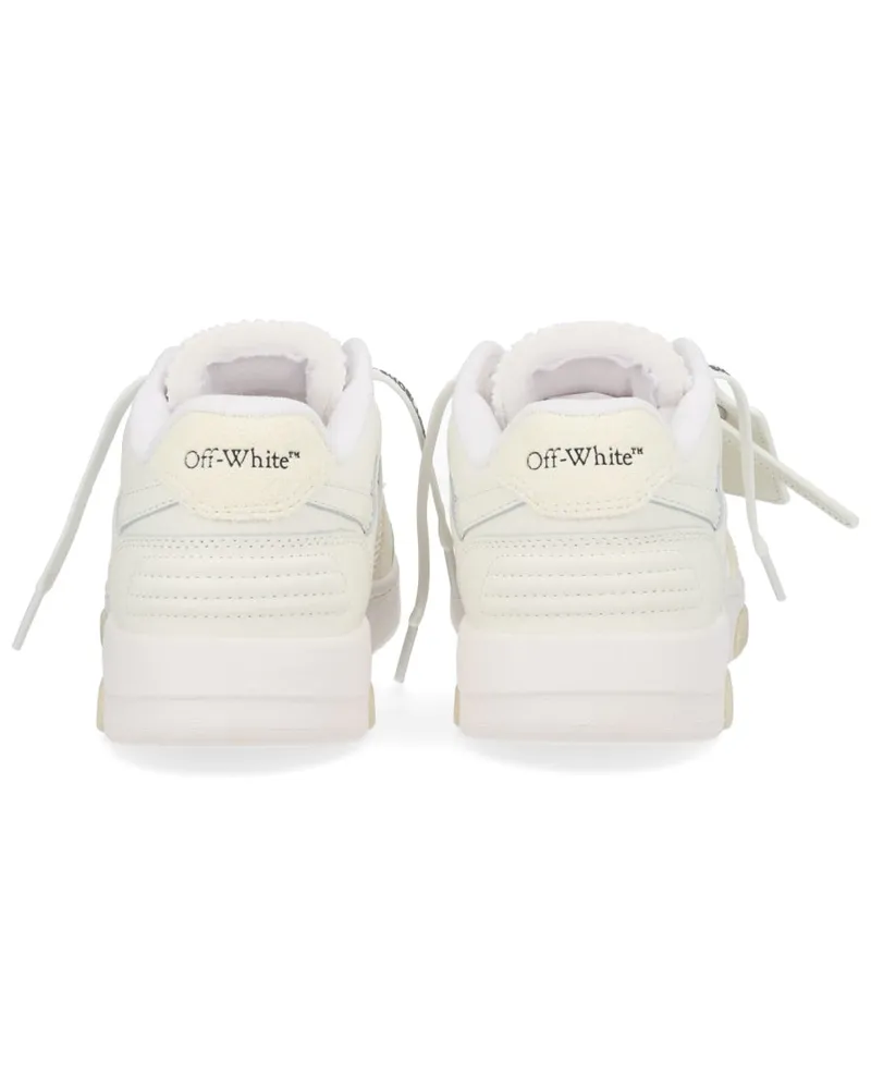 OFF-WHITE Leather and Recycled Polyester Sneaker — White White