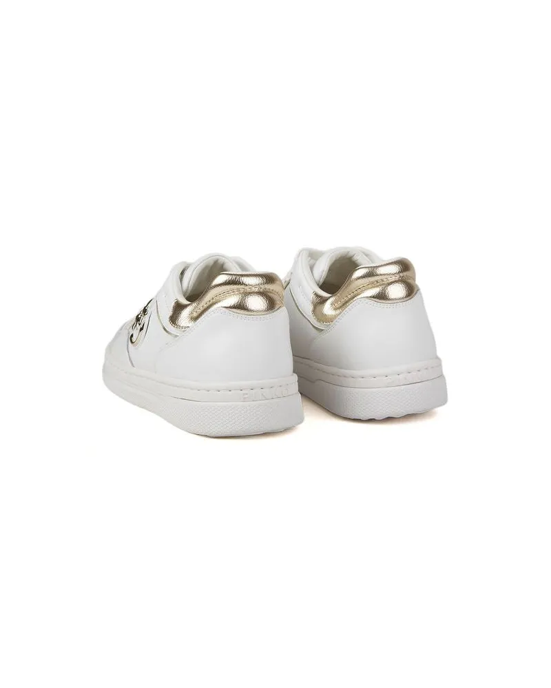 Pinko Women's Sneakers White-Light Gold Footwear - Sports White/light White
