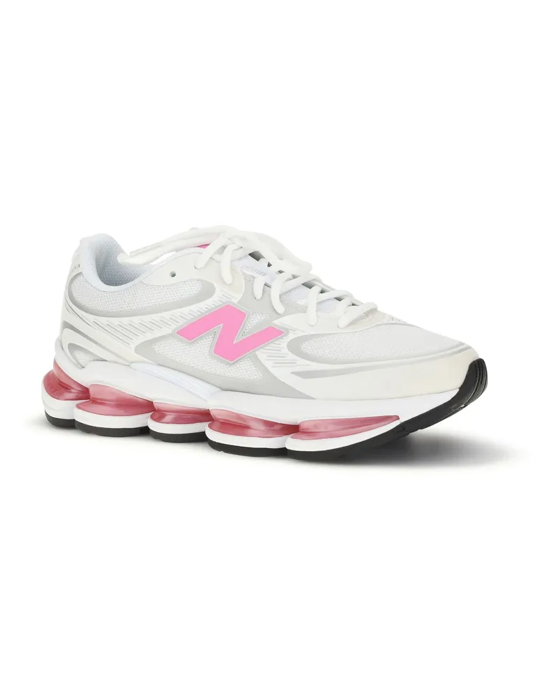 New Balance Unisex 2000 Sneakers White-Pink Upper: Fabric; Sole: Rubber White/pink White