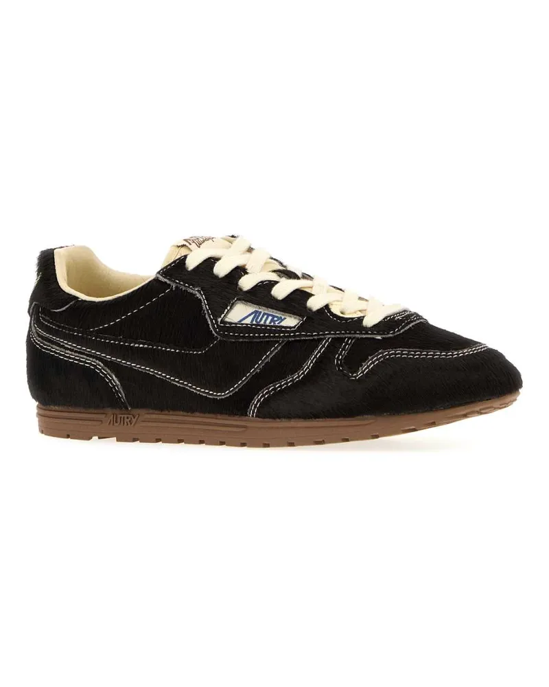 AUTRY Women's Calf Caf Hair Windspin Sneakers Ponymonobrown Black