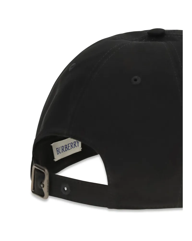 Burberry Men Baseball Cap Black Cotton Hat Black