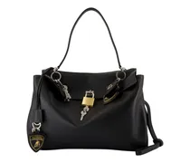 Unisex Rodeo Top Handle Bag Black Calfskin