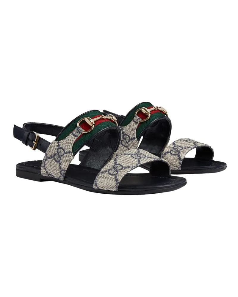 Gucci Logo-Detail Synthetic Sandals — Blue Blue