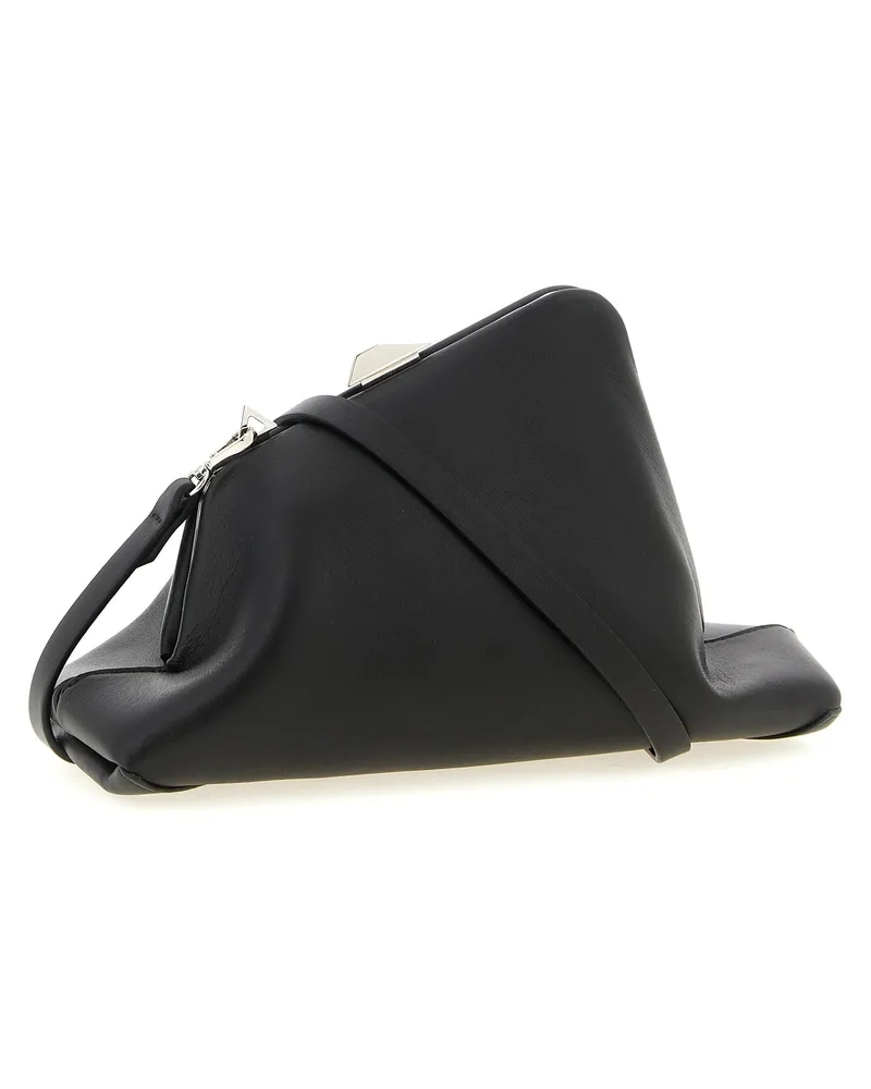 ATTICO Women's Day Off Clutch Black Calfskin Leather Black