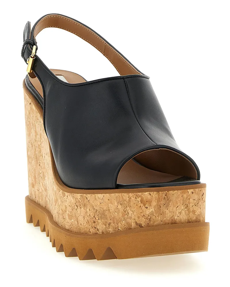 Stella McCartney Sneak-Elyse Wedge Heel — Black Black