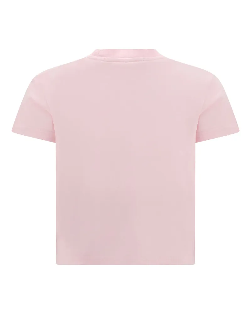 Alexander Wang Women Short-Sleeve T-Shirt With Central Logo Print Washed Light Pink Cotton T-Shirts And Polos Pink