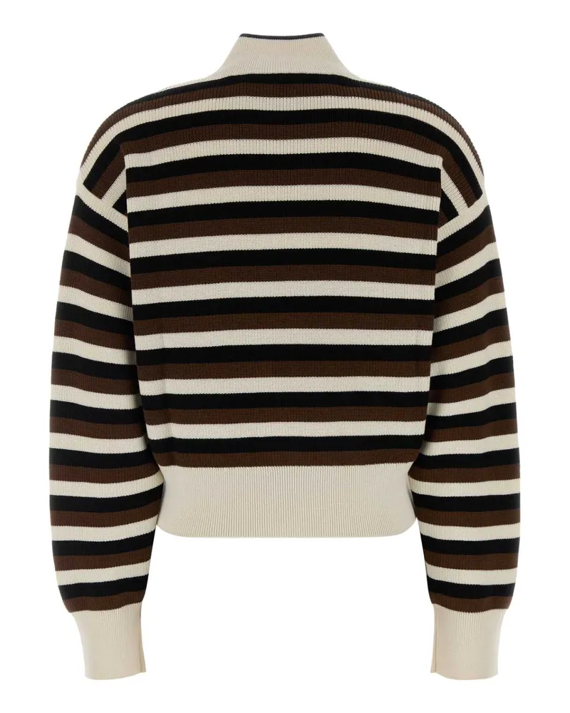 Brunello Cucinelli Women's Embroidered Cotton Cardigan C0z10 Exterior: Maglieria Sweater Brown