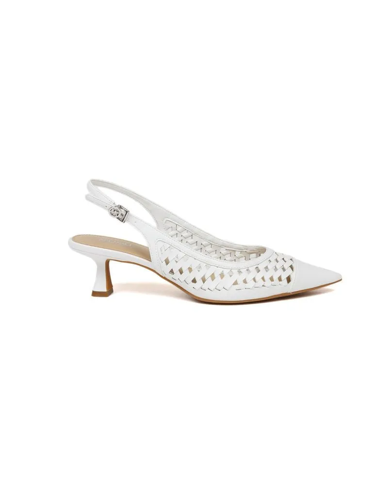 Michael Kors Women's Slingback Pumps Optic White Footwear High-heels White