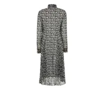 Women's Printed Crepe Shirt Dress Nerobianco Exterior: Silk Abiti