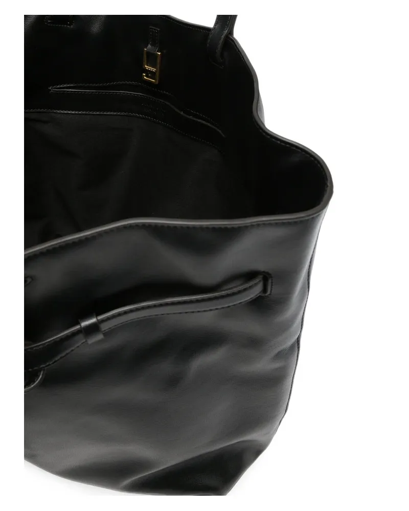 Anine Bing Leather Tote Bag — Black Black