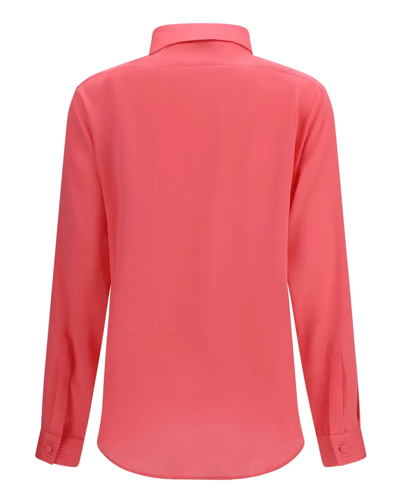 Tom Ford Women's Tuxedo Shirt Pleated Bib Silk Bright Fuchsia Pink