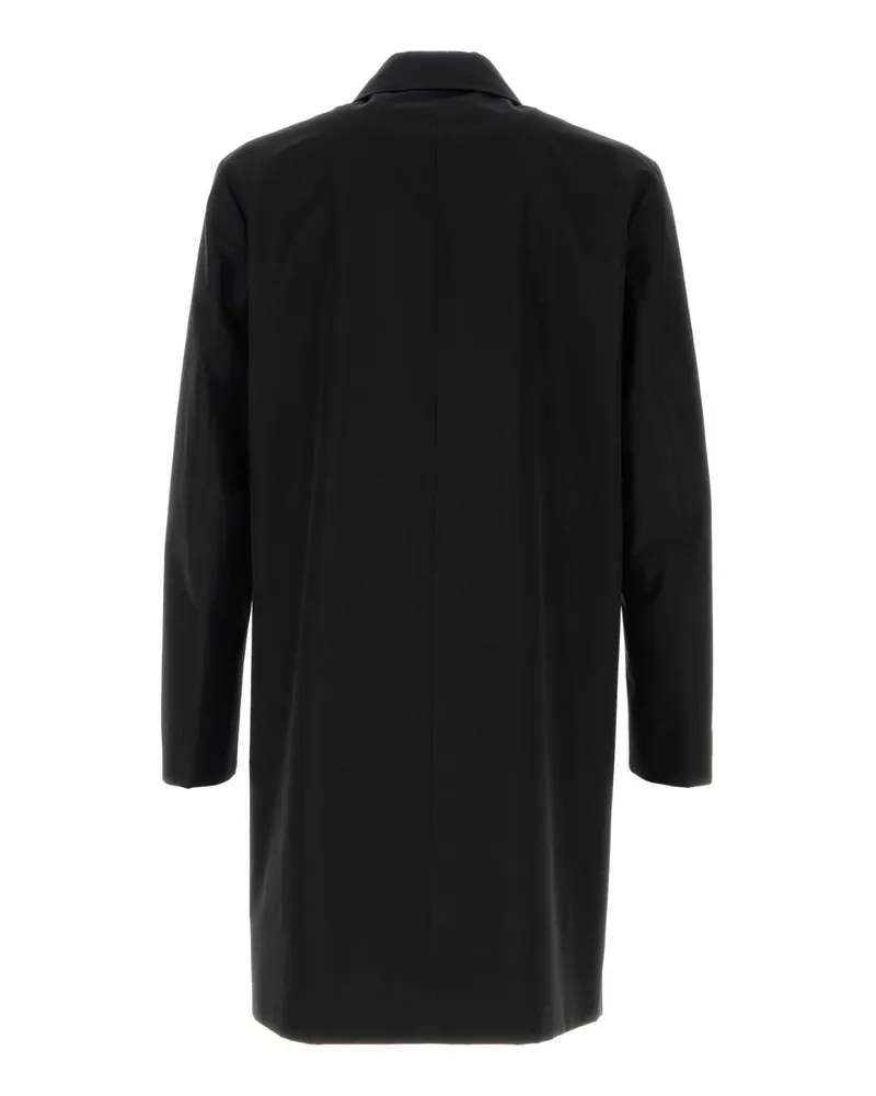 Gucci Men's Black Cotton Blend Overcoat Mix Cappotti Coat Black