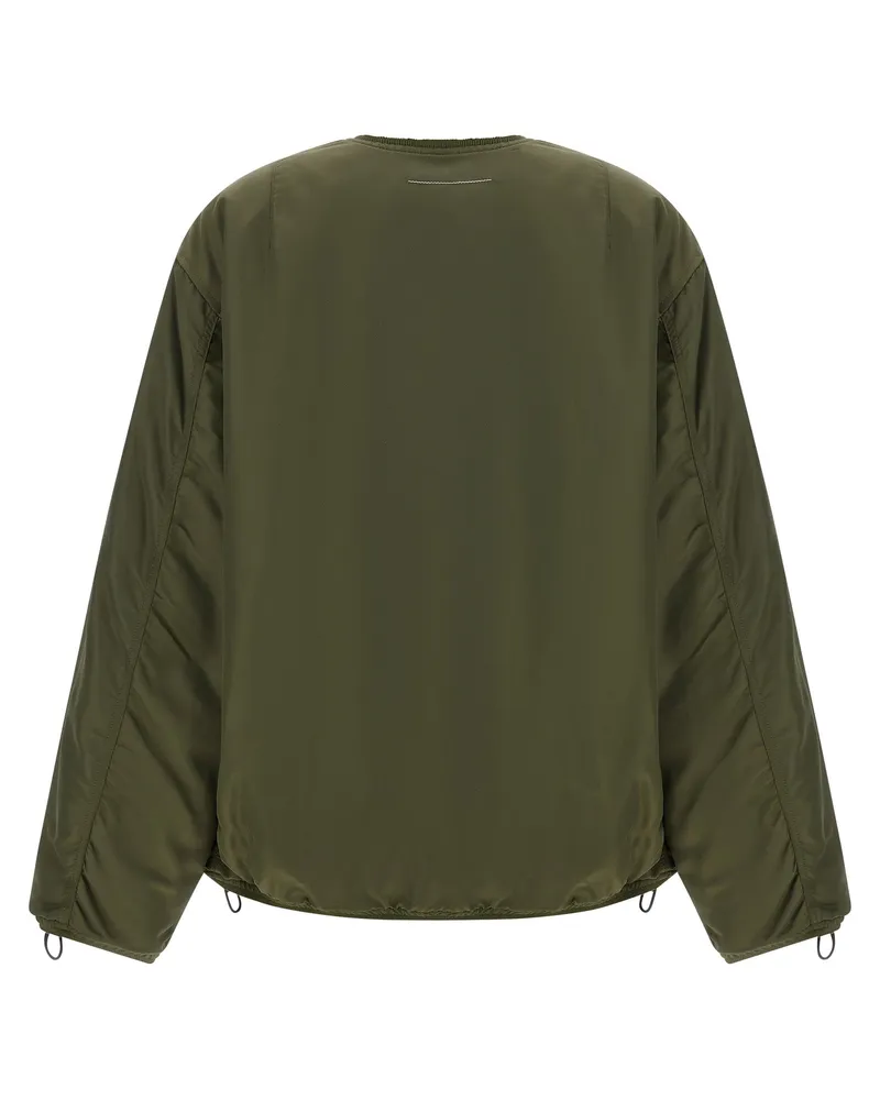 Maison Margiela Women's Bicolor Polyamide Bomber Clothing Green