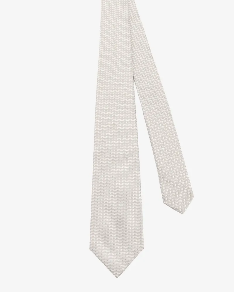 Kiton Men's Silk Tie Beige Ties & Bow Beige