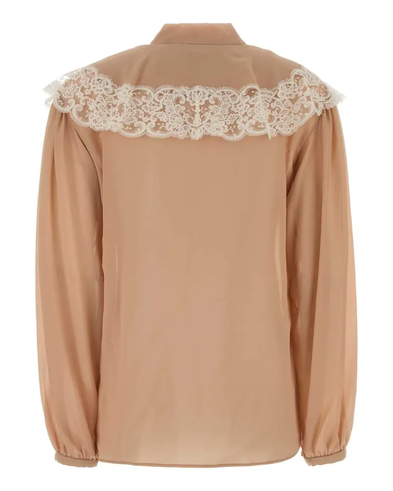 Chloé Women's Skin Pink Crepe Blouse Biscuitpink Exterior: Silk Camicie Shirt Beige