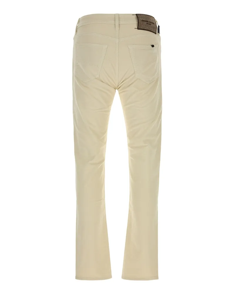 Jacob Cohën Five-Pocket Denim Trousers — Beige Beige