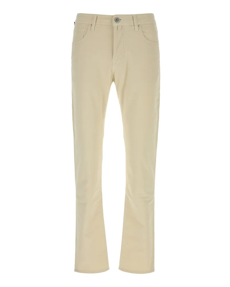 Jacob Cohën Five-Pocket Denim Trousers — Beige Beige