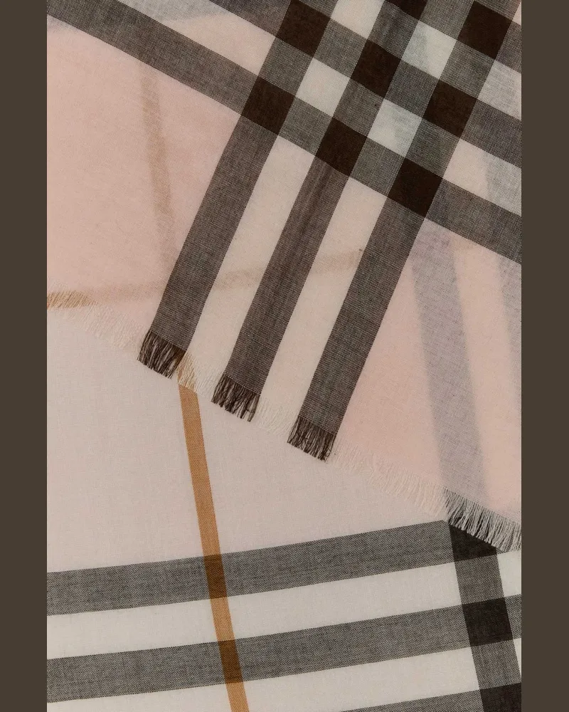 Burberry Unisex Embroidered Wool Blend Scarf Bowpinkpebblewhit Exterior: Silk Sciarpe E Foulard Scarfs Pink