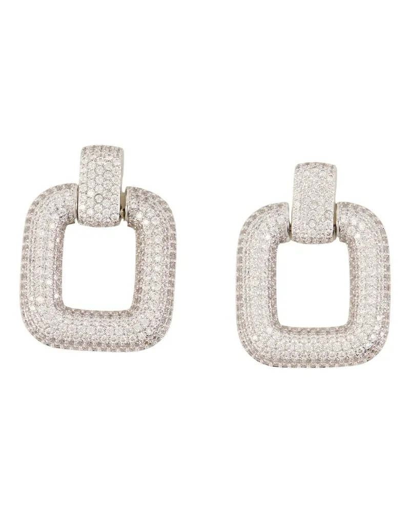 Self-Portrait Women's Crystal Earrings Self Portrait Brass Silvered Jewelry-Watches Silver