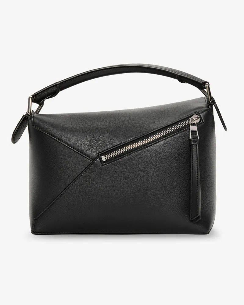 Loewe Women's Handbag Puzzle Edge Black Leather Handbags Hand Bags Black