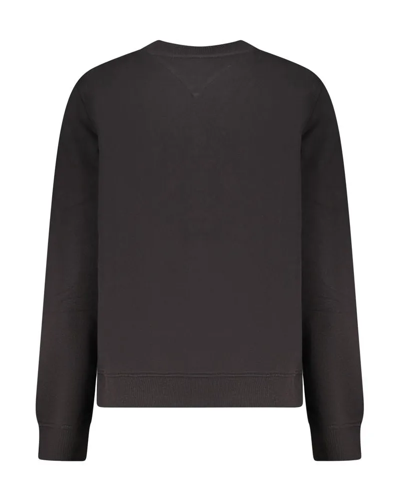 Tommy Hilfiger Logo-Print Cotton Sweatshirt — Black Black