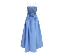 Women's Poplin Maxi Dress Azurine Cotton