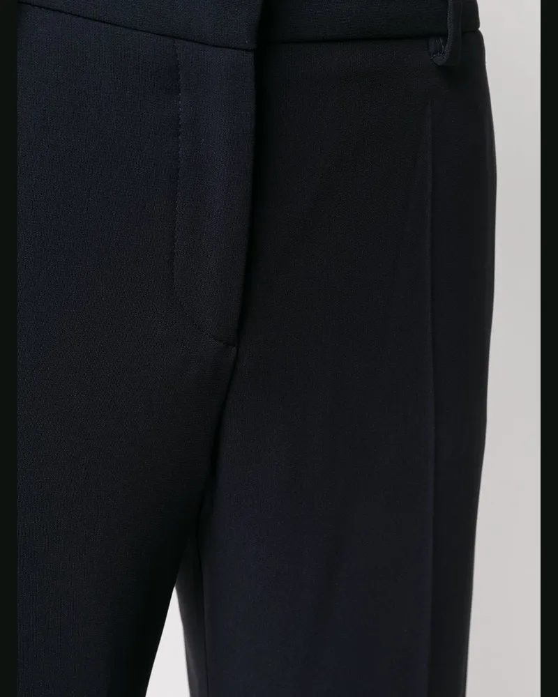 Alberto Biani Wide-Leg Cady Trousers — Navy Navy