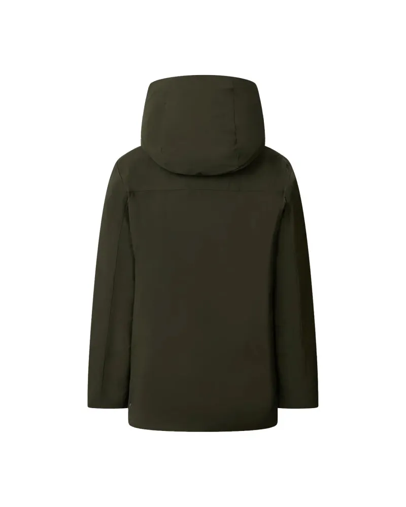 Save The Duck Hooded Polyester Raincoat — Green Green