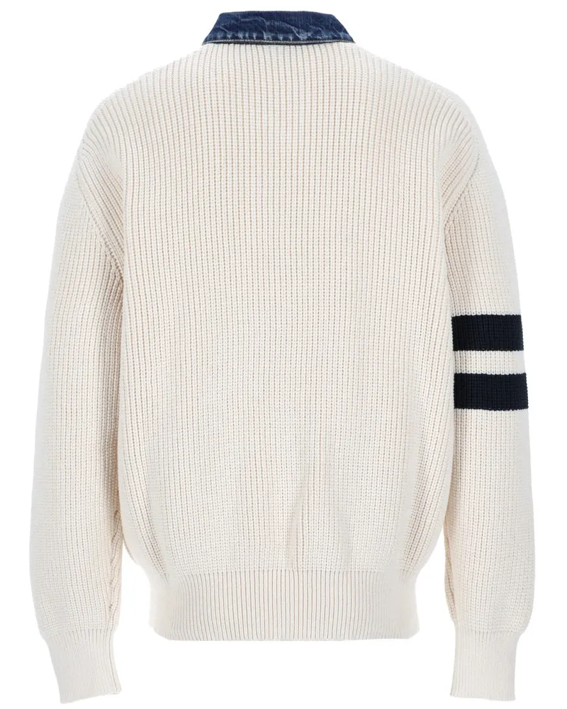 Dsquared2 Logo-Embroidered Knit Cardigan — White White