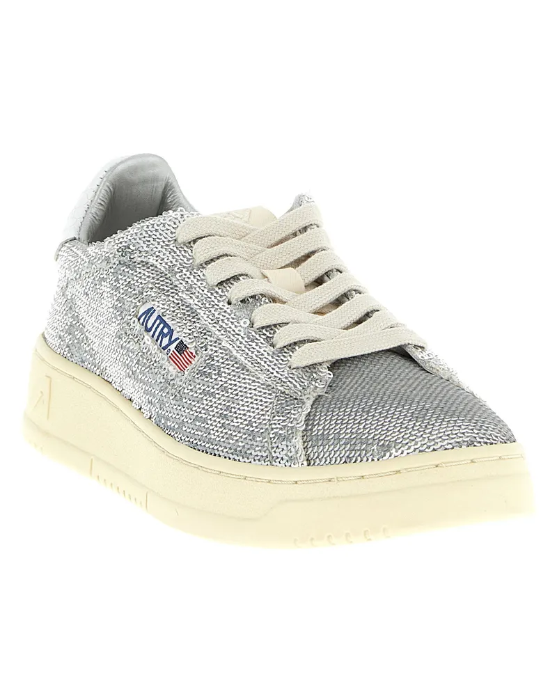 AUTRY Dallas Bloom Sneaker — Silver Silver