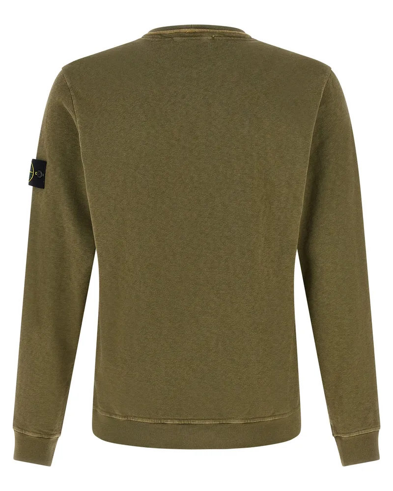 Stone Island Men's Bicolor Cotton Sweatshirt Clothing Green