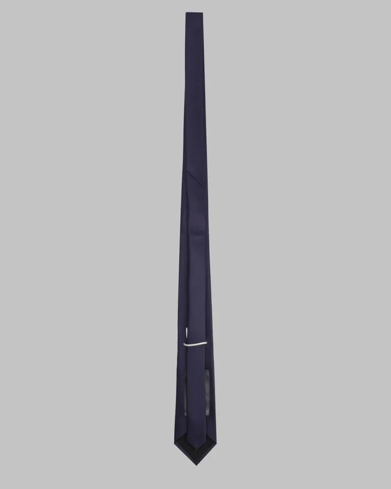 Saint Laurent Satin Silk Tie — Blue Blue