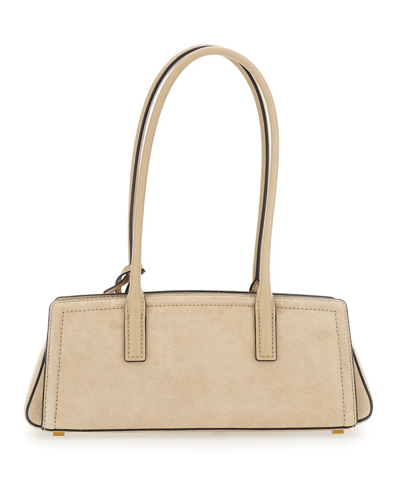 Michael Kors Suede Shoulder Bag — Beige Beige