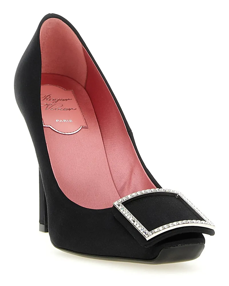 Roger Vivier Women's Black Viscose High Heel Pumps Black