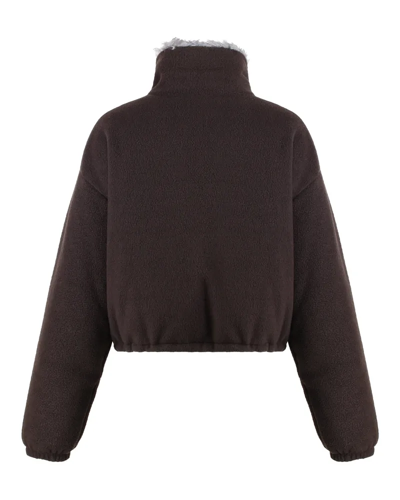Miu Miu Women's Fleece Jacket Ebony Polyester Black