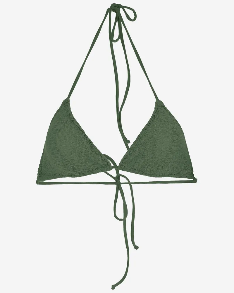 MC2 Saint Barth Women's Bikini Top Stretch Nylon Green Polyamide Swimwear Sea Clothing Green