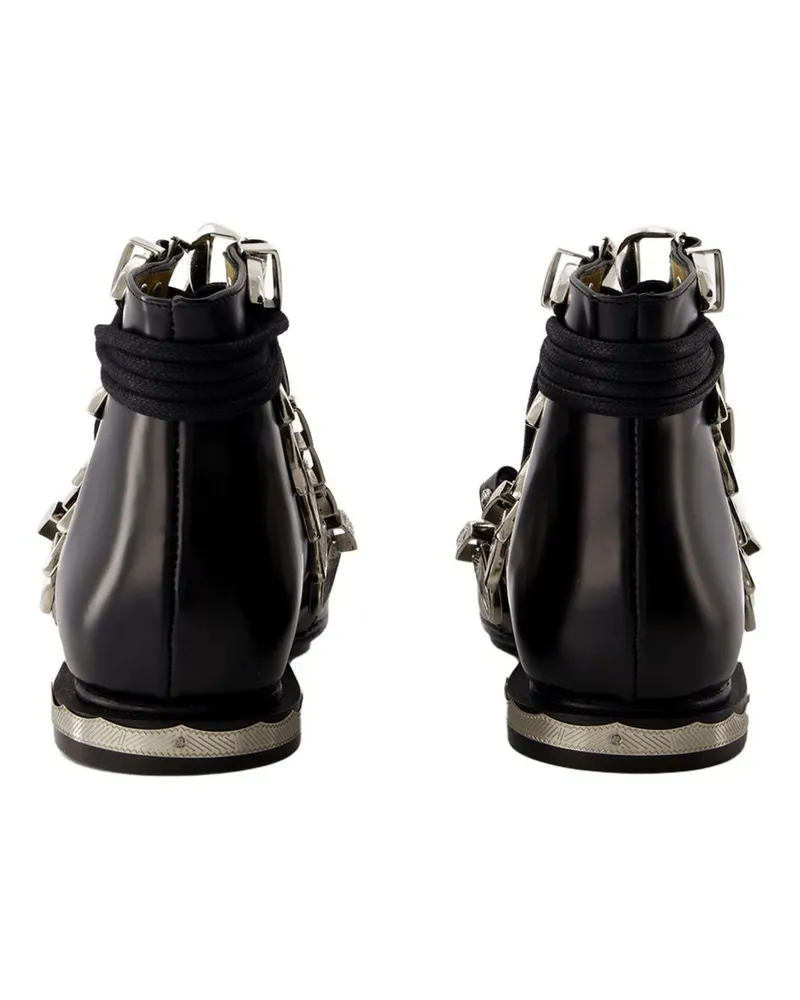Toga Women's Ankle Boots Leather Black Shoes Ankle-boots Black