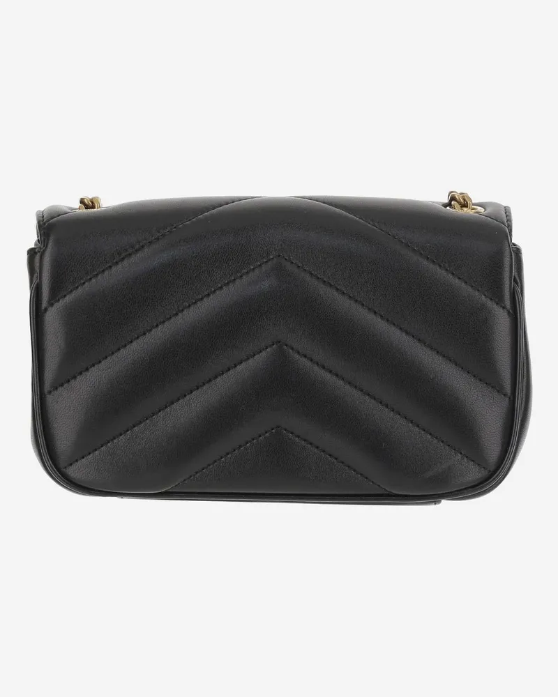 Saint Laurent Women's Shoulder Bag Loulou Mini Leather Black Lambskin Black